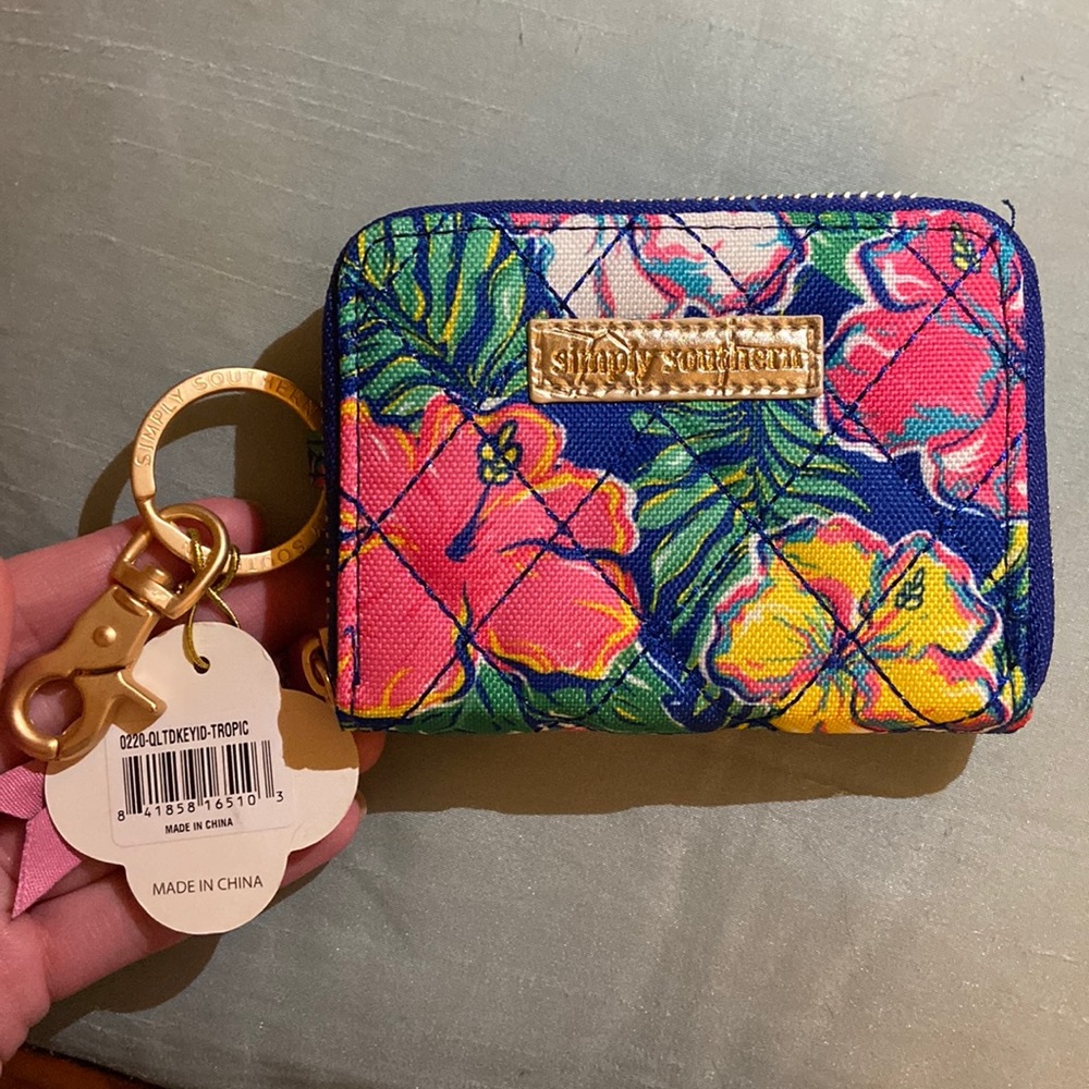 Simply southern floral wallet keychain